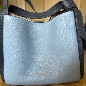 Kate Spade Knott Medium Blue Leather Women's Bag